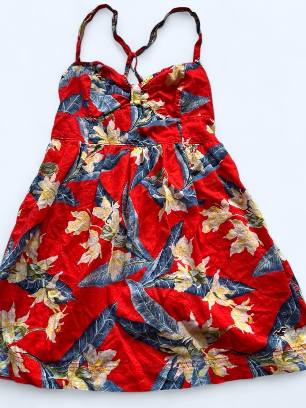 Hollister Vintage Y2K Floral Tiered Babydoll Cami Top Micro Dress M